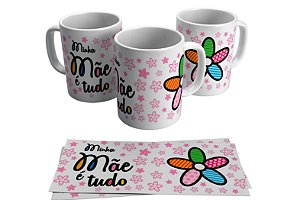 Caneca Dia das Mães em Porcelana – Amor de Mãe em Cada Gole