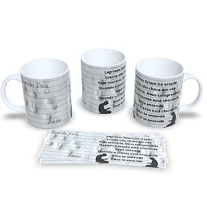 Caneca Religiosa de Porcelana Lágrimas de um Crente Presente Especial