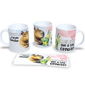 Caneca Porcelana Capivara – Presente Criativo para Amigo ou Colega