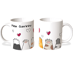 Caneca de Porcelana "Meu Gatinho" - Pura Fofura no Seu Café