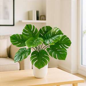 Planta Costela De Adão Buquê Para Arranjo e Decoração Folhagem Artificial  Sem O Vaso