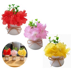 3 Vasinho Decorativo Cerejeira Delicada Com Laço Kit 3un