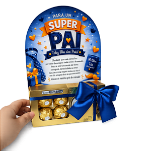 01 Presente Dia Dos Pais Caixa Ferrero Rocher Com Cartao Grande