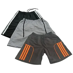 KIT 03 Bermuda Shorts Masculino Tactel – Opção 01