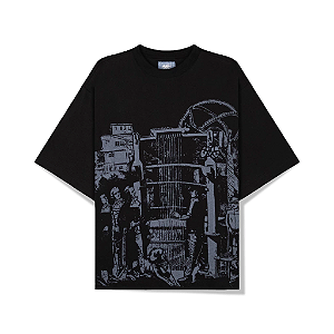 BOXY TEE REUNIÃO DA LIDERANÇA DOWN MINACCI BLACK