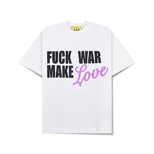 CAMISETA FUCK WAR MAKE LOVE WHITE
