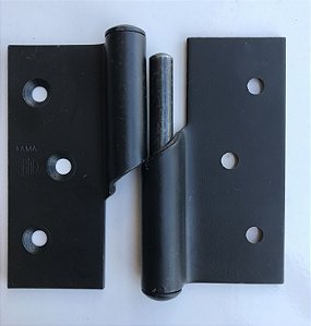 DOBRADIÇA HELICOIDAL PRETA PARA PORTA CORTA FOGO