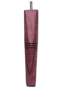 PÉ ARTESANAL DE MADEIRA ROXINHA  MACIÇA, PARAFUSO ROSCA 3/8", 25CM