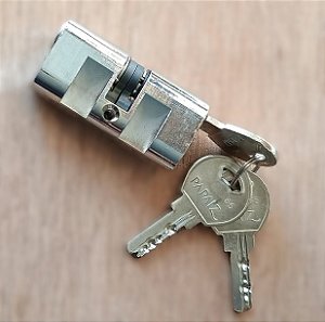 CILINDRO OU TAMBOR EM LATÃO CROMADO PAPAIZ CHAVE KESO -6/2