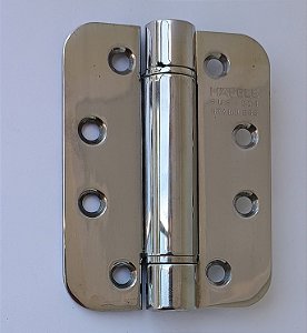 DOBRADIÇA VAI E VEM CANTO REDONDO-4 X 3 X 3MM INOX POLIDO