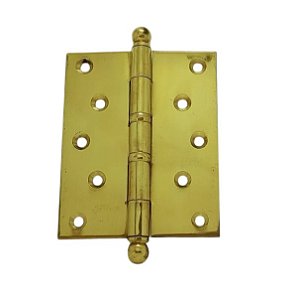 650/ DOBRADIÇA 5 X 4" LATÃO POLIDO COM ANÉIS