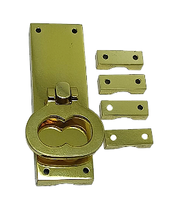 CREMONA E CASTANHAS EM LATÃO DOURADO PARA PORTAS E JANELAS VENEZIANAS - 10 LPE