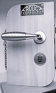 Fechadura Arouca 55mm para porta externa; maçaneta alavanca  35R-50 LCE