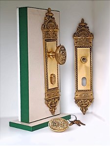 Fechadura 55mm para porta externa Colonial estilo Imperial - 2 LP OVAL