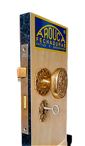 FECHADURA COLONIAL 40MM PARA PORTA INTERNA AROUCA - 11 RB 40
