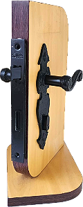 FECHADURA COLONIAL PRETA 55MM PARA PORTA EXERNA AROUCA - 20 (3) PR 50
