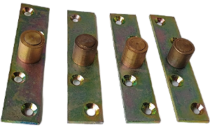 KIT 4 PEÇAS - PINO PIVÔ GUIA PARA PORTA DE CORRER 16MM CENTRO - 21 F. REFORÇADO