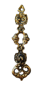 PUXADOR ESTILO COLONIAL COM FURO PARA ENTRADA DE CHAVE - 1377-4