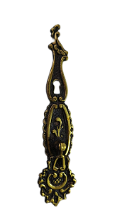 PUXADOR EM LATÃO ESTILO COLONIAL COM ENTRADA DE CHAVE PARA MÓVEIS - 1392/5