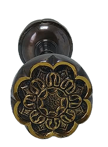 MAÇANETA (TRINCO) AVULSO REDONDA COLONIAL EM LATÃO MACIÇO ESTILO RETRÔ (1643/0V)