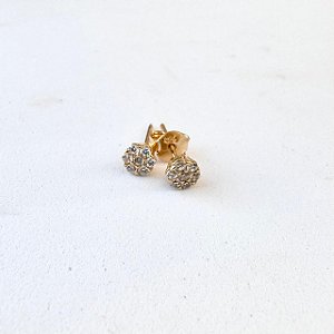 Brinco Chuveiro de Zircônia Ilusion - ouro 18k
