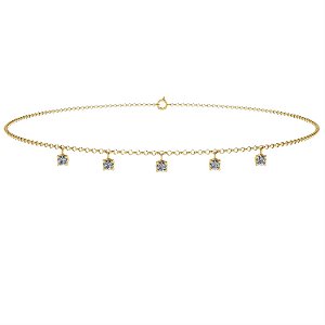 Corrente Choker Galáxia Ouro 18k