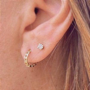 Brinco Argola Urban Chic P Ouro 18k