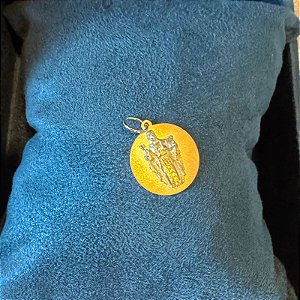 Pingente Cristo Salmo 23 - Ouro 18K