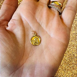 Pingente Medalha Anjinho Ouro 18K