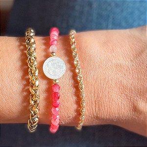 Pulseira Corda Ouro 18k