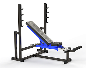BANCO DE SUPINO 2 EM 1 PROFISSIONAL (RETO E INCLINADO)