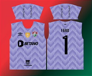 Arte Vetor Camisa Fluminense Goleiro roxa 2024 Sublimação