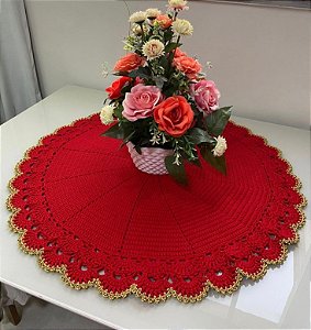 Centro de mesa em crochê 70cm diâmetro C016