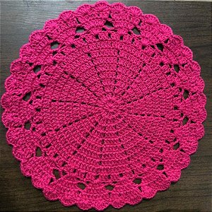 kit Sousplat em crochê 4 peças 40 cm diâmetro S024