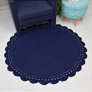 Tapete para sala em crochê 120cm diâmetro TS0038