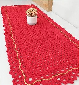 Caminho de mesa em crochê 120x40cm C030