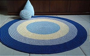 Tapete para sala em crochê 140cm diâmetro TS00399
