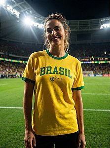 Camiseta Torcida Inesquecível Brasil Unissex Verde Amarelo Futebol