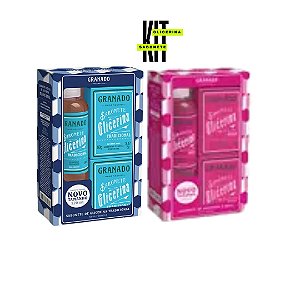 Kit Sabonete Glicerina Rosa e Azul