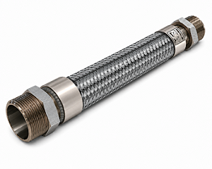 TUBO METALICO FLEXIVEL 2" MF X 1.1/2" MG INOX C/ ORING