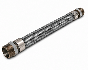 TUBO METALICO FLEXIVEL 2" MF X 2" MG INOX C/ ORING