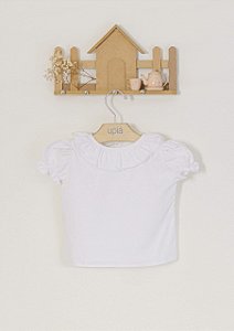 BLUSA INFANTIL GOLA BORDADA