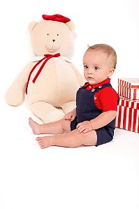 Jardineira masculina infantil linho