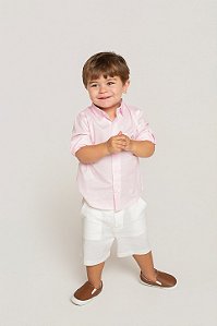 CAMISA INFANTIL M/L SOCIAL LISA COM BOLSO