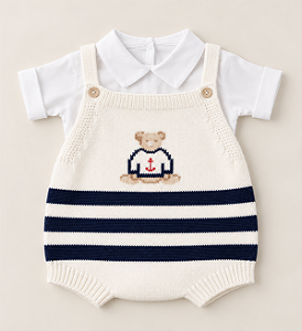 ROMPER LISTRADO COM URSO