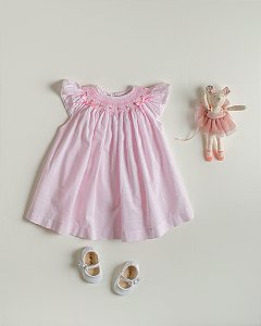 Vestido Palinha rendonda lacinhos