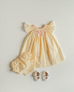 VESTIDO PALINHA REDONDA LACINHO