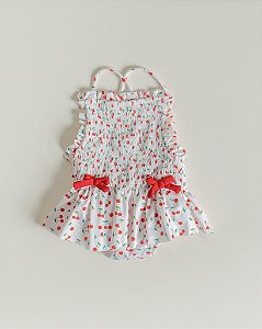 Maiô lastex cerejinha