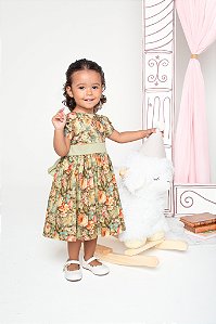 VESTIDO FLORAL COM FAIXA