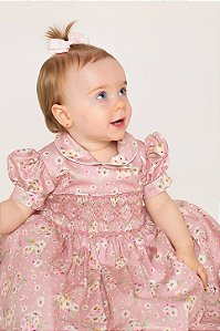 Vestido floral casinha de abelha